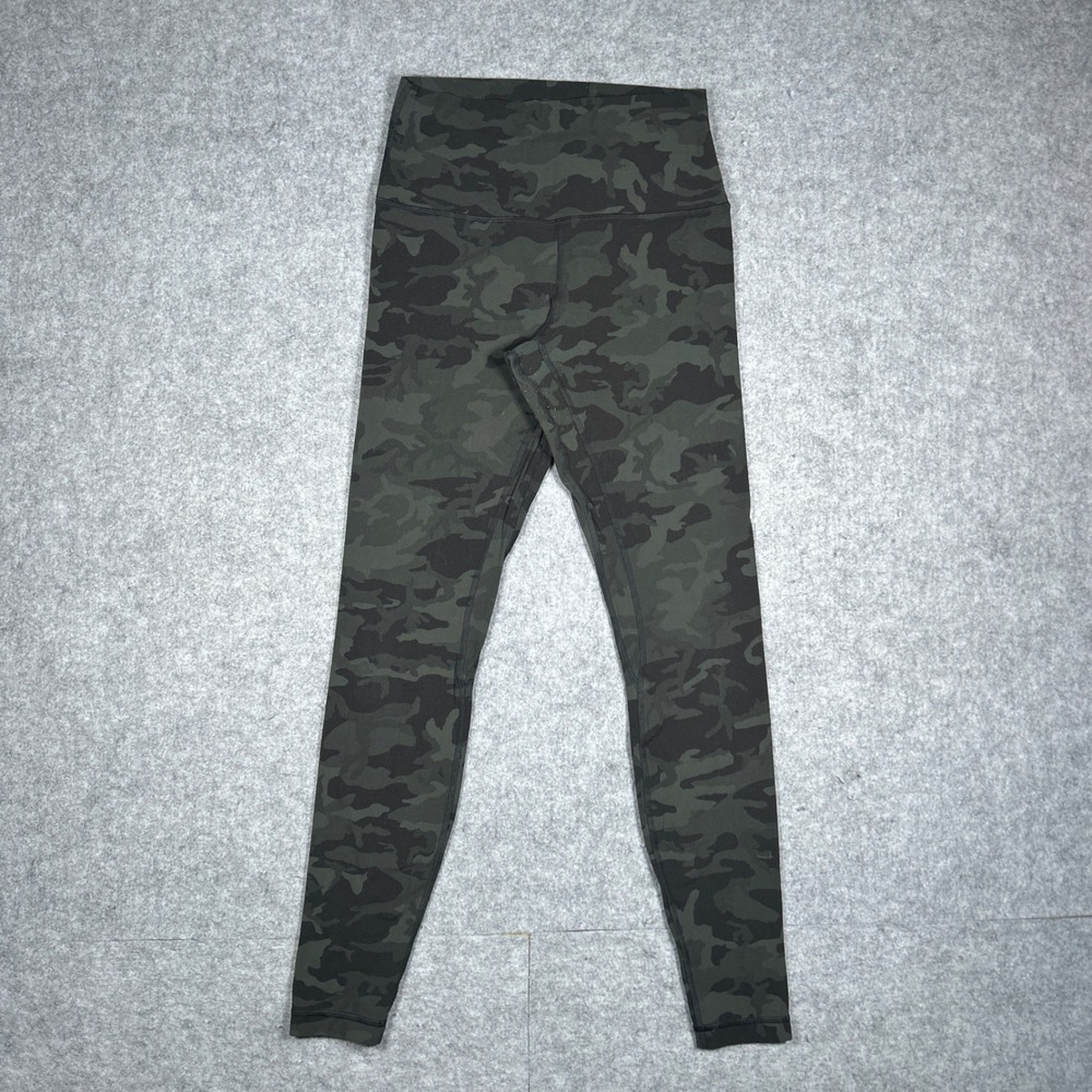 Lululemon align‎ 28' Leggings Womens 6 green Camo  High Rise Yoga full length